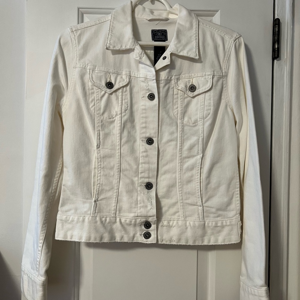 Lucky Brand Off-White Denim Jacket
